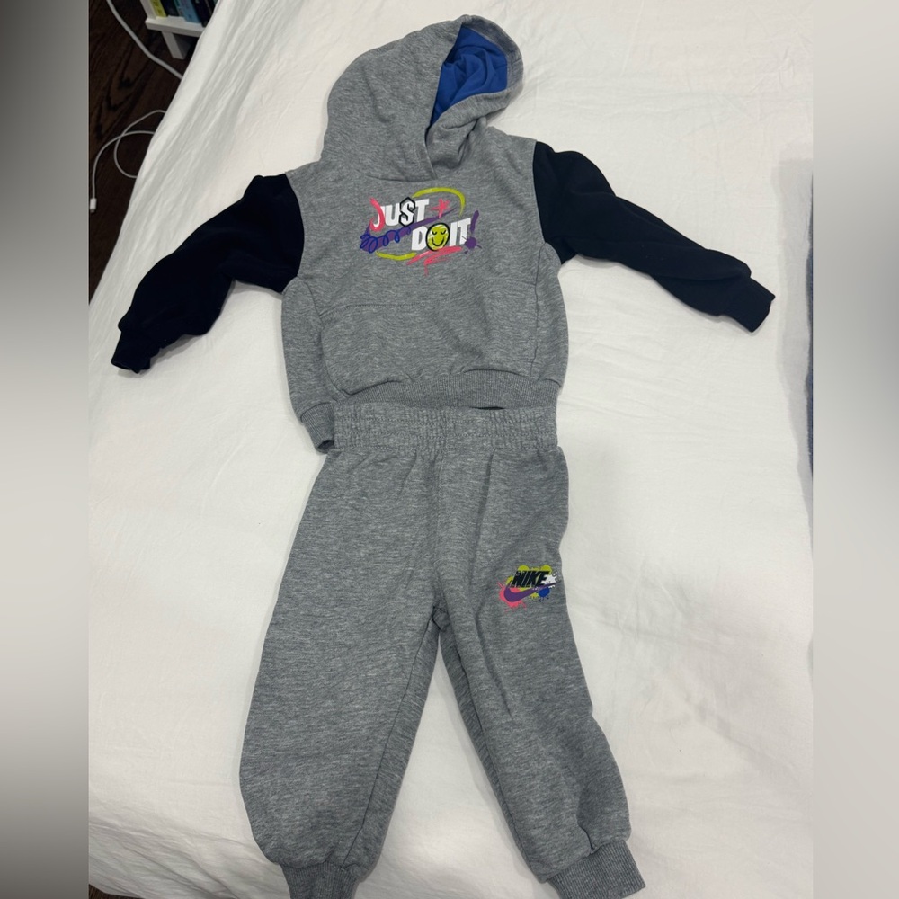 Nike logo-print cotton tracksuit set